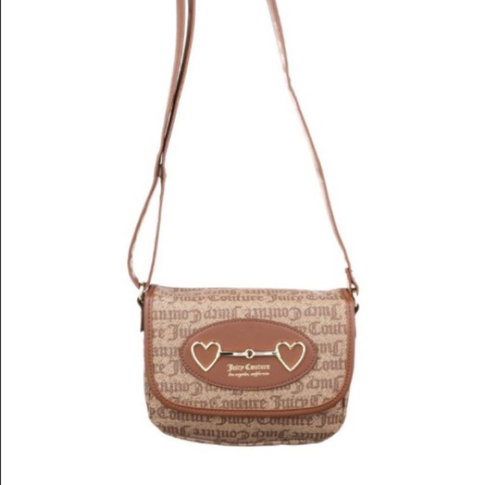 Juicy Couture - Heart To Heart Vegan Leather Flap Crossbody - Brown